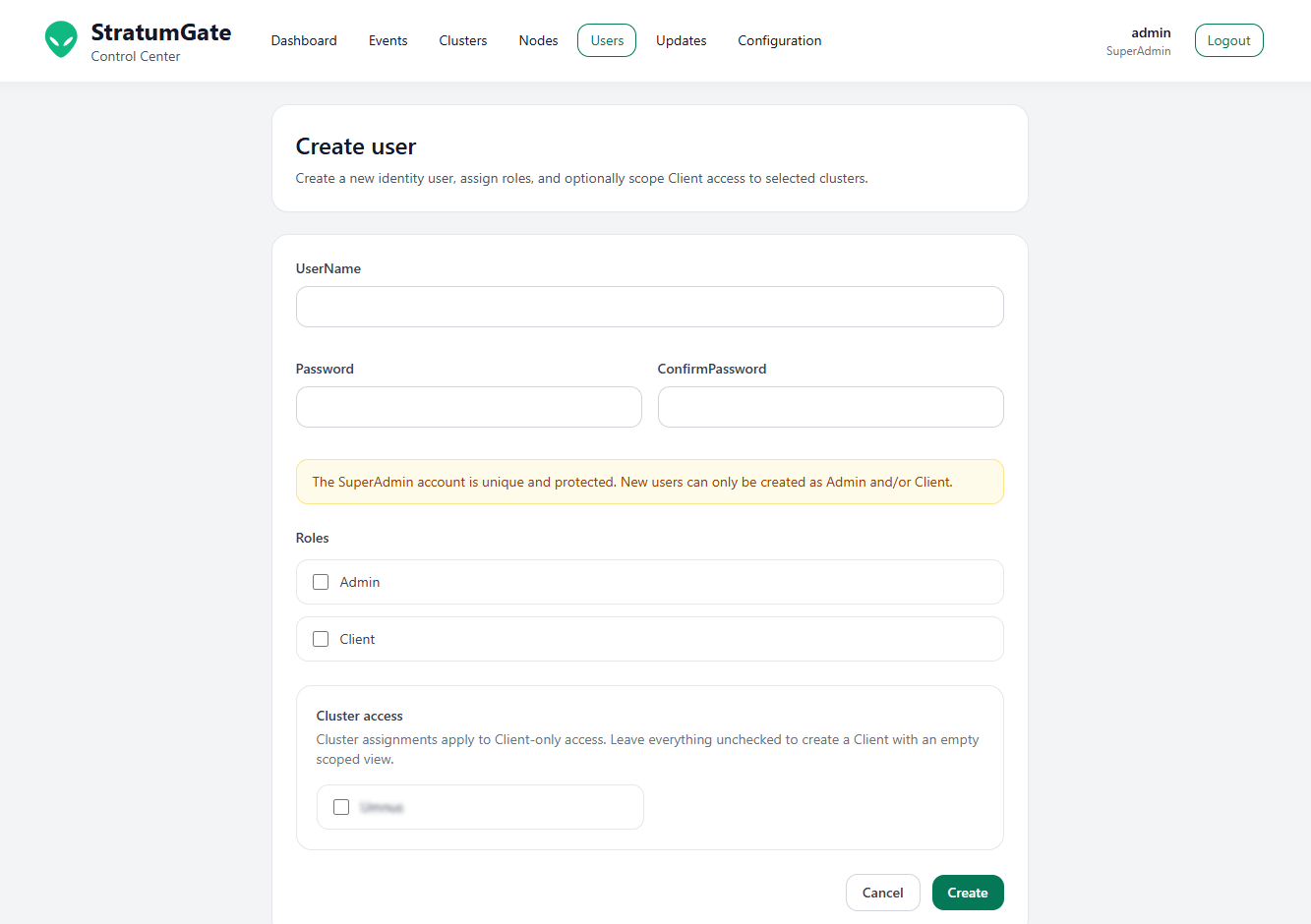 Управление пользователями и доступами